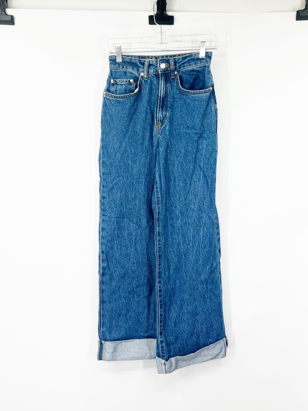 Pilcro by Anthropologie Austyn High-Rise Cuffed Wide-Leg Jeans